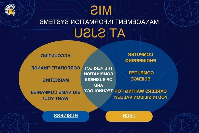 Venn Diagram business and technology intersection is MIS