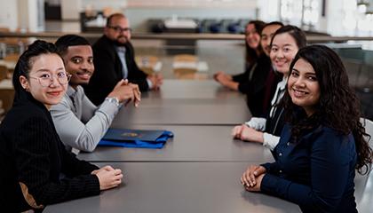 MBA Students at Table